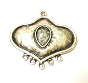 Silver Pendant Antique Silver Plated Pendant Blank (56x59mm) G7442