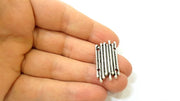 Silver Connector Pendant Antique Silver Pendant Connector (32x16mm) G7451