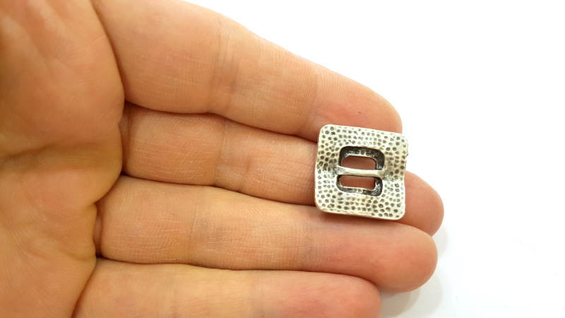 Silver Pendant Antique Silver Pendant Connector (20mm) G7461