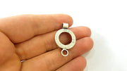 2 Silver Pendant Antique Silver Plated Pendant Blank (35x21mm) G7462
