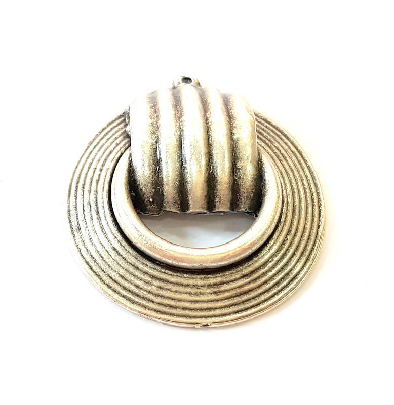 Silver Pendant Antique Silver Plated Pendants (41x37mm) G8222