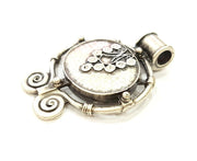 Antique Silver Tribal Pendants Ethnic Pendant (54x40mm) Antique Silver Plated G6681