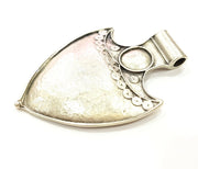 Antique Silver Tribal Pendants Ethnic Pendant (78x55mm) Antique Silver Plated G6682