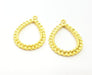 2 Gold Pendant Gold Plated Pendant (36x25mm)  G6685