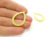 2 Gold Pendant Gold Plated Pendant (36x25mm)  G6685