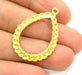 2 Gold Pendant Gold Plated Pendant (36x25mm)  G6685