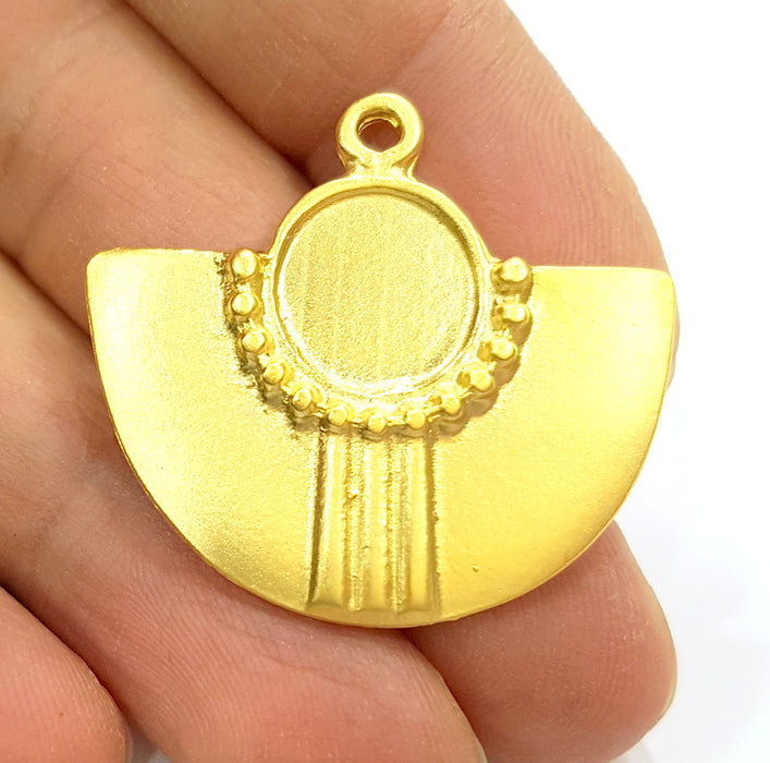 Gold Pendant Blank Pendants Gold Plated Pendant (35x31mm)  G6690