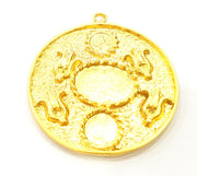 Gold Pendant Blank Pendants Gold Plated Pendant (47mm)  G6691