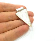 Antique Silver Triangle Pendants (45x25mm) Antique Silver Plated G6707