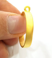 Gold Bezel Base Setting Necklace Blank Mountings Gold Plated Brass (25 mm blank) G6710