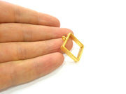 Gold Bezel Base Setting Necklace Blank Mountings Gold Plated Brass (20 mm blank) G6713