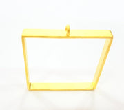 Gold Bezel Base Setting Necklace Blank Mountings Gold Plated Brass (40 mm blank) G6716