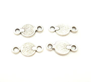 10 Silver Ottoman Signature Connector Antique Silver Plated Charms  10 Pcs (20x10mm)  G6720