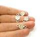 10 Silver Ottoman Signature Connector Antique Silver Plated Charms  10 Pcs (20x10mm)  G6720