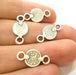 10 Silver Ottoman Signature Connector Antique Silver Plated Charms  10 Pcs (20x10mm)  G6720