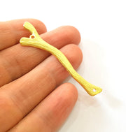 Gold Pendant Tree Branch Connector Gold Plated Connector (60x13mm) G7479