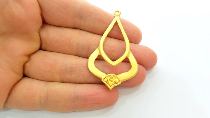 Gold Pendant Gold Plated Connector Pendant (54x33mm)  G7227