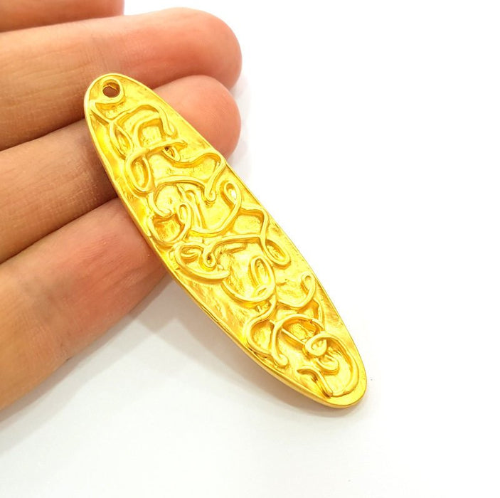 Gold Pendant Gold Plated Pendant (62x20mm)  G7483