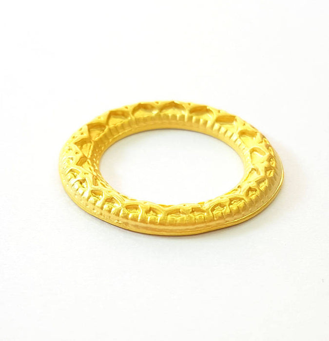 2 Gold Plated Circle Connector Findings (33mm)  G7485