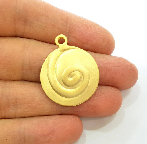 2 Gold Pendant Gold Plated Pendant (27mm)  G7488