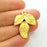 2 Leaf Charms Gold Plated Charms (34x27mm) G7490
