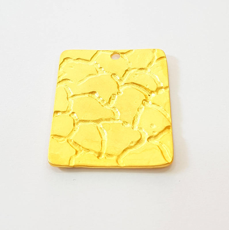 Gold Pendant Gold Plated Rectangle Pendant (36x30mm)  G7493