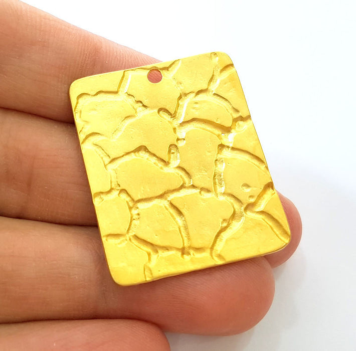 Gold Pendant Gold Plated Rectangle Pendant (36x30mm)  G7493