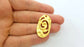 2 Gold Charms Gold Plated Pendant (36x20mm)  G7496