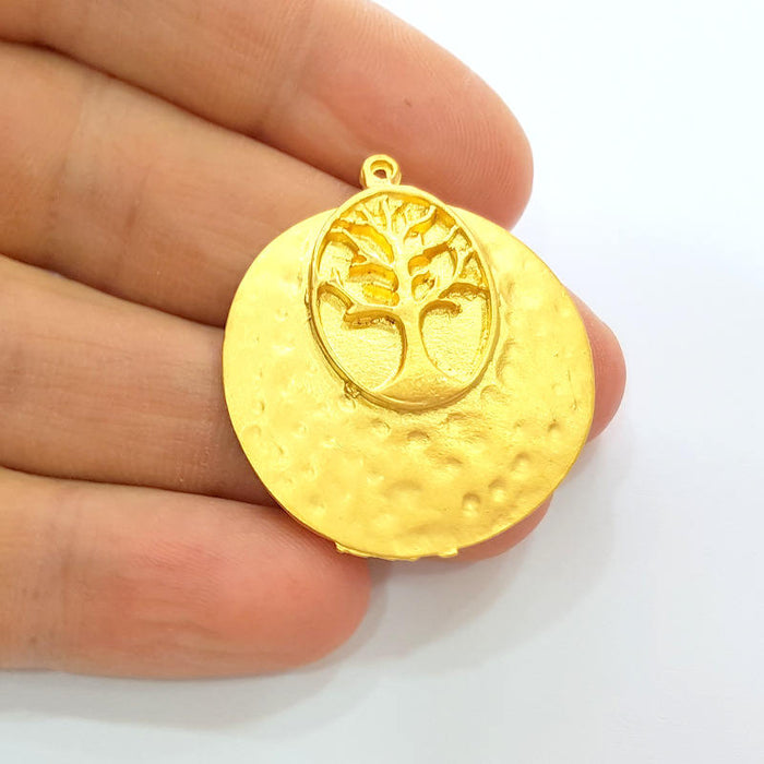 Gold Pendant Gold Plated Flowers Pendant (33mm)  G7498