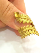Raw Brass Ring Blank Bezel Settings Cabochon Base Mountings Adjustable (6mm blank ) G7510