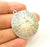 Silver Pendant Round Pendant Antique Silver Plated Pendant (35mm) G7522