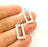 4 Silver Charms Antique Silver Plated Rectangle Charms (24x11mm)  G7534