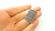 Silver Pendant Antique Silver Plated Pendant (34x21mm) G8221