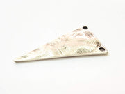 Silver Triangle Pendant Hammered Geometric Pendant Antique Silver Plated (42x22mm) G7553