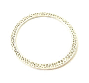 Silver Large Circle Connector Pendant Hammered Round Antique Silver Plated (58mm) G14438