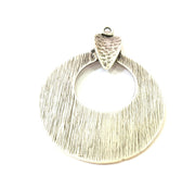 Silver Pendant Antique Silver Plated Pendant (63x46mm) G7560