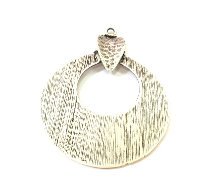 Silver Pendant Antique Silver Plated Pendant (63x46mm) G7560