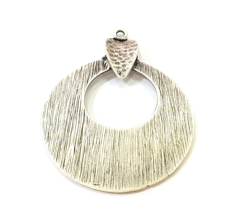 Silver Pendant Antique Silver Plated Pendant (63x46mm) G7560