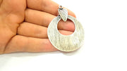 Silver Pendant Antique Silver Plated Pendant (63x46mm) G7560