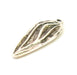2 Silver Leaf Charms Antique Silver Plated Leaf Pendants (47x18mm)  G7564