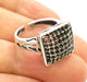 Silver Ring Blank Ring Settings Ring Bezel Base Cabochon Mountings Adjustable (for 2mm stone tiny blanks) Oxidized Silver Plated Brass G6761
