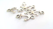 Silver Anchor Connector Pendant Antique Silver Plated Connector (32x19mm) G8418