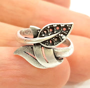 Silver Ring Blank Ring Settings Ring Bezel Base Cabochon Mountings Adjustable (for 2mm stone tiny blanks) Oxidized Silver Plated Brass G6766