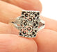Silver Ring Blank Ring Settings Ring Bezel Base Cabochon Mountings Adjustable (for 2mm stone tiny blanks) Oxidized Silver Plated Brass G6768