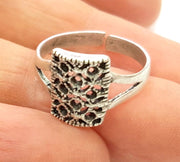 Silver Ring Blank Ring Settings Ring Bezel Base Cabochon Mountings Adjustable (for 2mm stone tiny blanks) Oxidized Silver Plated Brass G6768