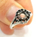 Silver Ring Blank Ring Setting Ring Bezel Base Cabochon Mountings Adjustable(for 6mm,2mm stone blanks)Oxidized Silver Plated Brass G6772
