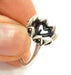 Silver Ring Blank Ring Setting Ring Bezel Base Cabochon Mountings Adjustable(for 10mm,2mm stone blanks)Oxidized Silver Plated Brass G6776