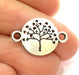 10 Silver Charms Antique Silver Plated Tree Connector 10 Pcs  (23x15mm) G9597