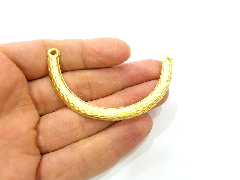 Gold Bracelet Component Gold Plated Pendant (68x7mm)  G6816