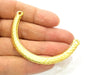 Gold Bracelet Component Gold Plated Pendant (68x7mm)  G6816